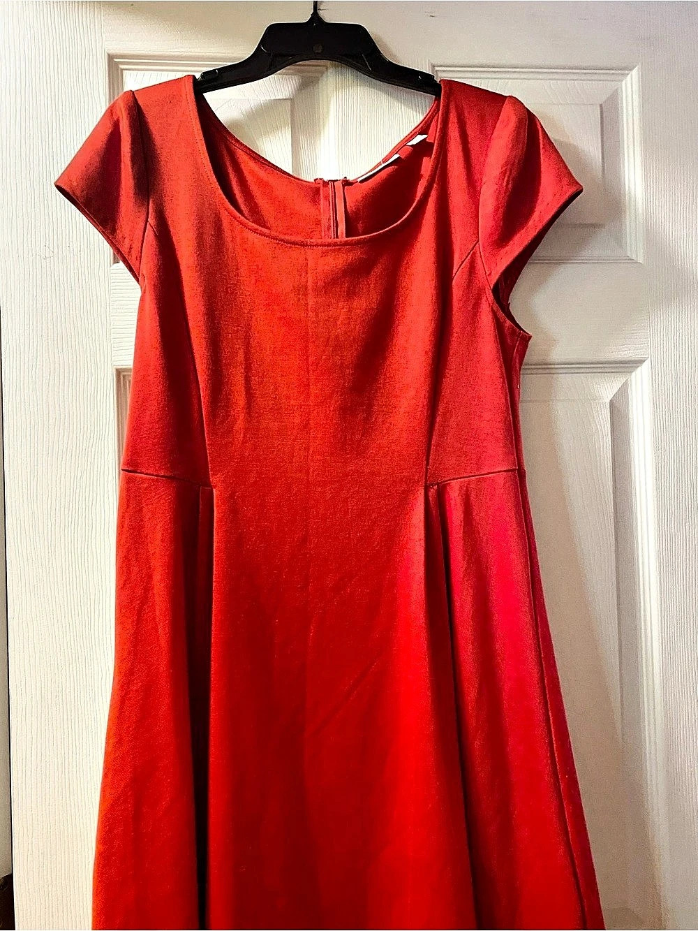 New York & Company Short Sleeve Red Dress, Size 12 Like New